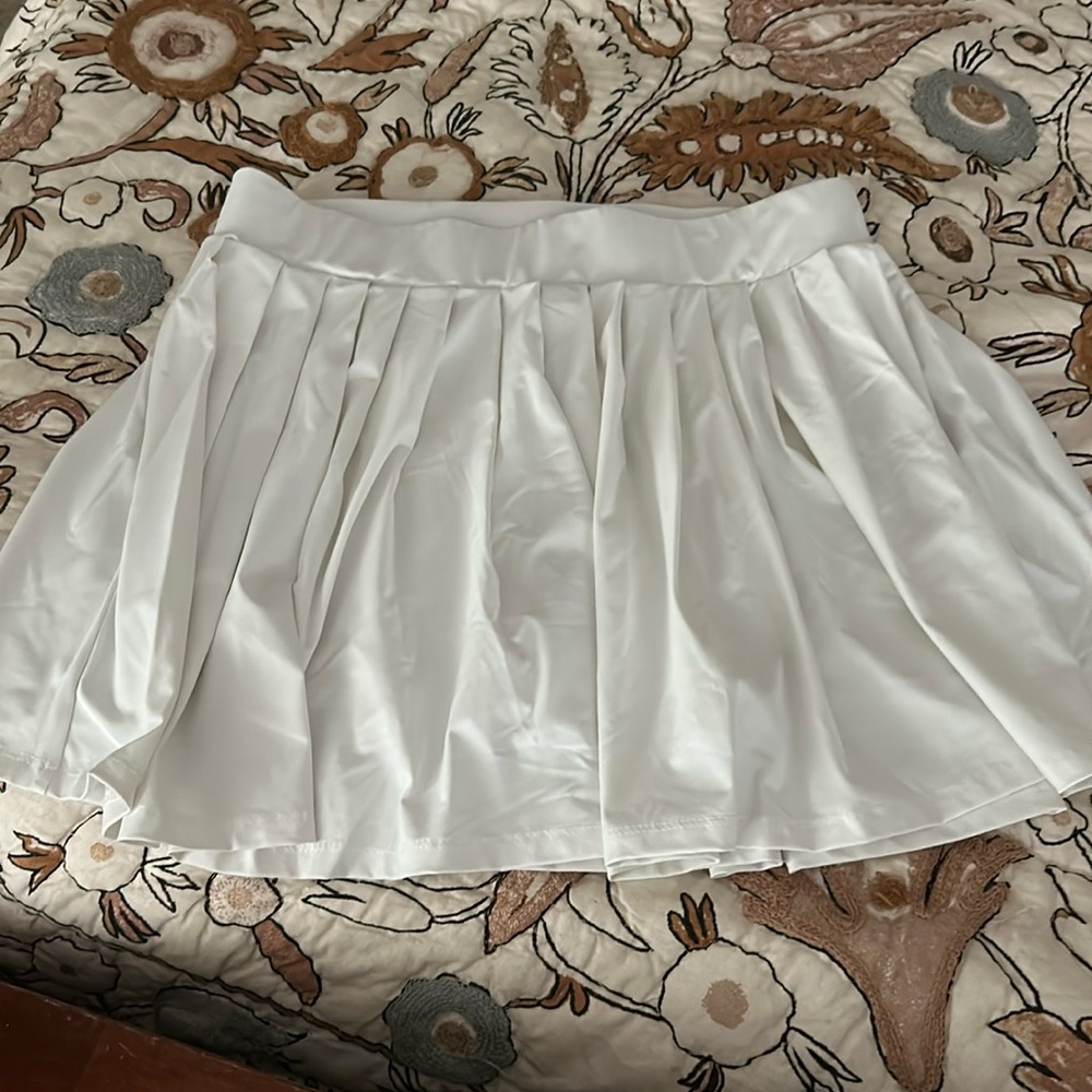 White tennis skort